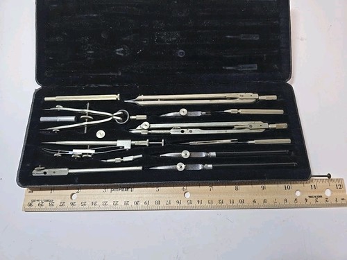 Vintage wichmann 945 Drafting Tool Kit Set w/ Case  - Picture 1 of 6