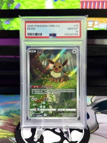 PSA 10 EEVEE #15 2025 POKEMON CBB2 SIMPLIFIED CHINESE C-GEM PACK VOL 2 ✨