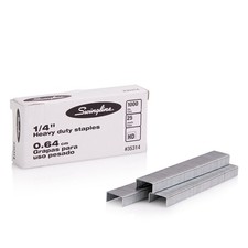 Swingline Staples, Heavy Duty, 1/4" Length, 25 Sheet Capacity, 100/Strip, 100...