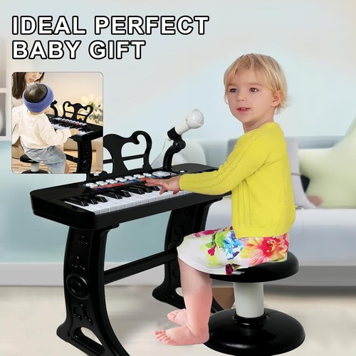 Portable 37-Key Kids Piano with Microphone & Stool - Perfect for Young Musicians - Picture 11 of 11