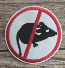 No Rats Allowed Snitches Get Stitches Funny Punk Rock Outlaw 90'S Style Patch