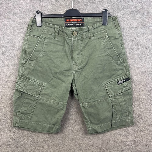 Superdry Shorts Mens 32 Green Core Cargo Utility Field Combat Pocket Military