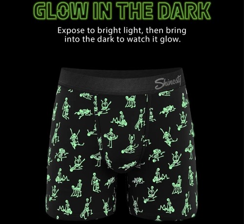 *NUEVO* Shinosty Bare Back Bones Brillan en la Oscuridad Esqueleto con Bolsa Hamaca Bola XL - Imagen 1 de 6