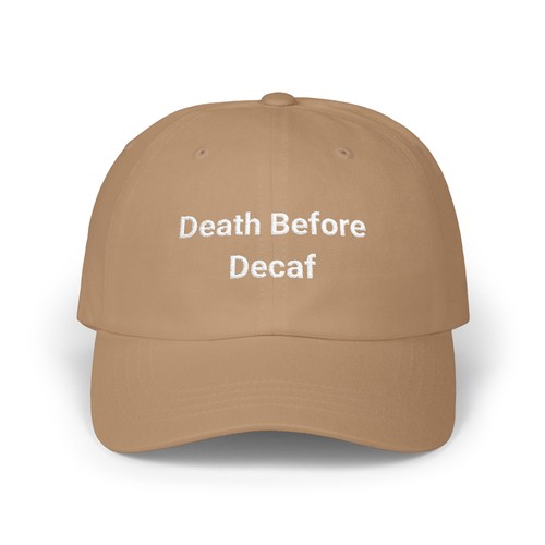 Gorra clásica bordada Death Before Decafeinado estilo informal, regalos para café - Imagen 12 de 46