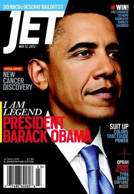 Barack Obama JET Cover Magnet   2012  I Am Legend  2.5x3.5  Historic Issue