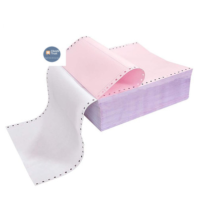 FirstZi 9-1/2 x 11 Inches NCR Continuous Feed Computer 2 part, White+Pink