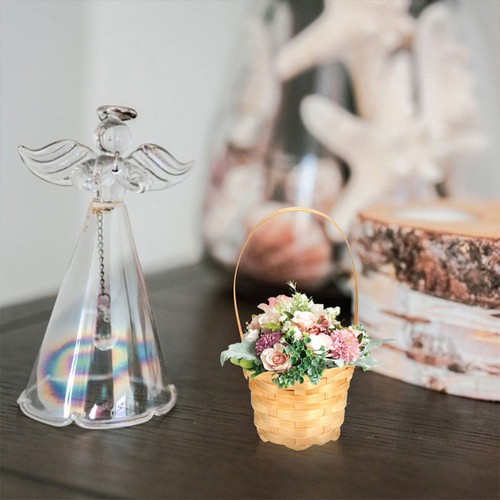 5pcs Lasting Flower Basket Bamboo Woven Basket Wedding Party Supply - Picture 11 of 12