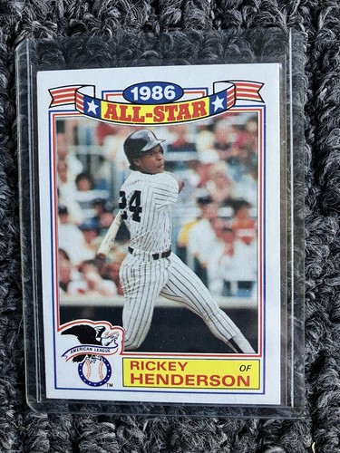 1986 Topps All Star Ricky Henderson #18 Commemorative Set HOF A’s/Yankees