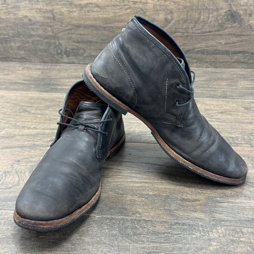 Timberland Boot Co Chukka Boots Mens 9 Wodehouse Black Leather Ankle Casual - Picture 9 of 12