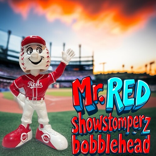 MR. RED Cincinnati Reds "Showstomperz" Mascot Exclusive MLB Bobblehead