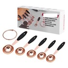 1 Satz Roségolden Backware Edelstahl Messlöffel mit Schnalle