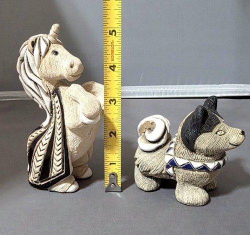 Vintage 80er Jahre Artesania Rinconada Einhorn & Hund Figur - Bild 12 von 13