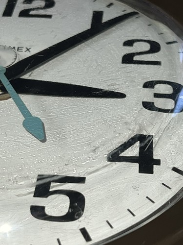 Vintage Timex 10" Kunststoff Wanduhr Modell 2008B Schulhaus Industrie MCM - Bild 4 von 7
