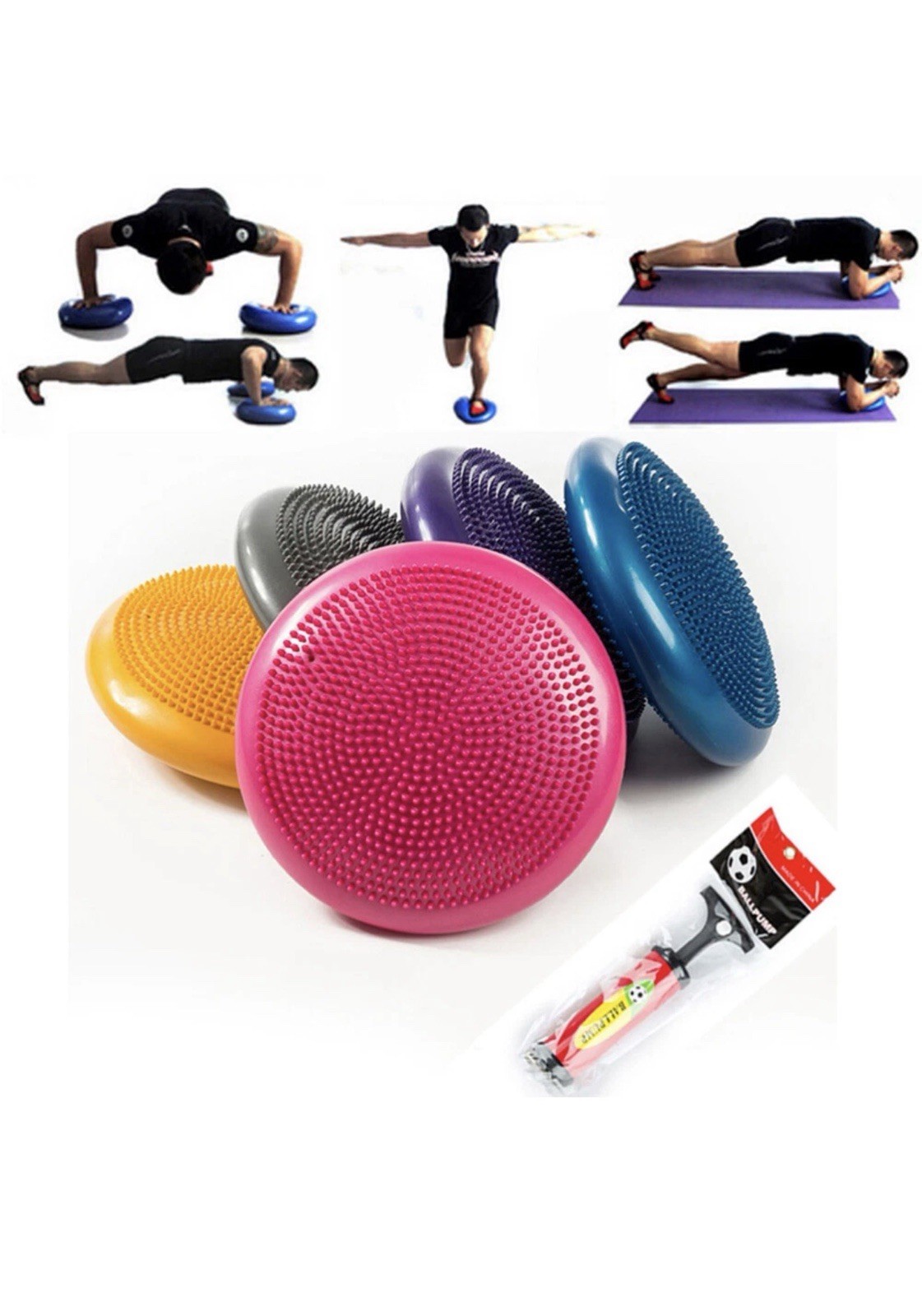 Balance Cushion Disc mit Pumpe - Stabilität Core Trainer, Yoga & Reha Pad