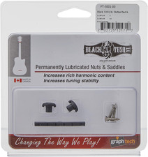Black TUSQ XL by Graph Tech Slotted Nut  2 Retainers Pak PT-5001-00