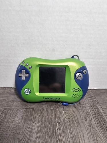Leapster2 Leap Frog Green & Blue Handheld Learning Game System No Battery Cover