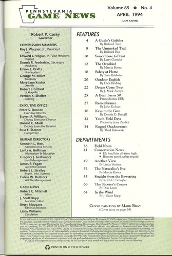 Pennsylvania Game News April 1994 cover by Mark Bray warblers - Picture 2 of 3