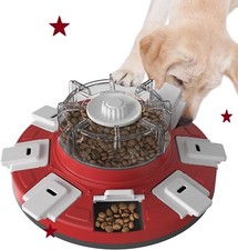 Interactive Dog Puzzle Slow Food Treat Feeder Level-2 Rotating Dispenser