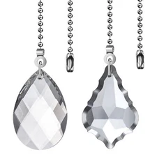 2PCS Ceiling Fan Pull Chains, Premium Fan Pull Chain W/ 20inch Extension Chains