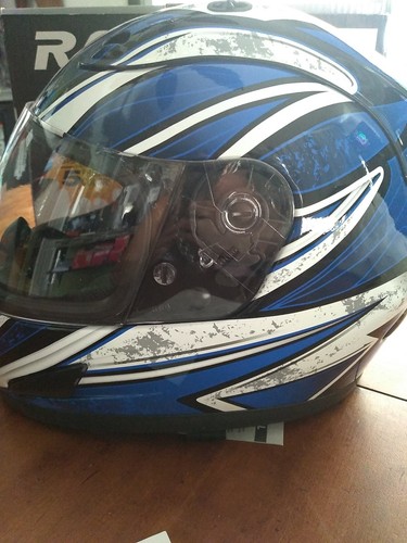 Raider OCTANE FULL FACE  Adult SMALL  HELMET Blue/Grey/Silver 55-56cm / 21.5-22" - Picture 5 of 6