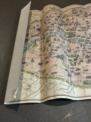 Paris Paper Map Vintage 2002 *SEE ALL PHOTOS* **READ** - Picture 6 of 9
