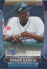 2016 Lakewood BlueClaws Edgar Garcia RC Rookie Phillies