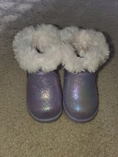 Cat  Jack Kids Girls Size 4 Purple Sparkling Boots