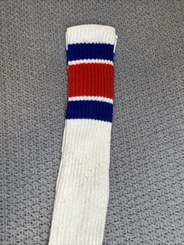 VTG Socks Tube 21" Over Calf Striped Orlon Acrylic 80's Sport Basketball 90s - Picture 2 of 8