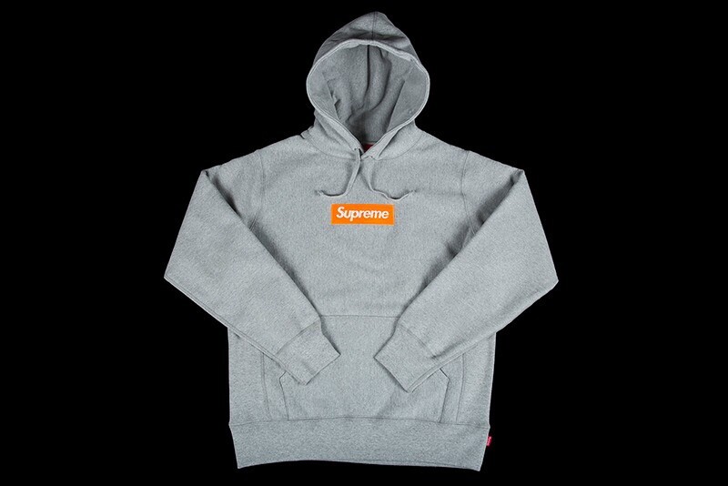 Supreme Box Logo Hoodie Sweatshirt Heather Grey orange Fw17 Size M Brand New Supreme Box Logo Hoodie Sweatshirt Heather Grey orange Fw17 Size M Brand New