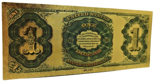 Marta Washington ONE Dollar 1891 Banknote Gold Foil - Picture 7 of 13