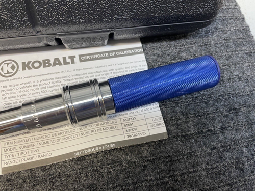 KOBALT 3/8-INCH DRIVE x 20-100 FOOT-POUND TORQUE WRENCH W/ CASE #337333 - Picture 7 of 10