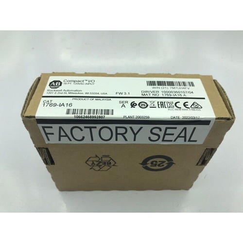 New AB 1769-IA16 CompactLogix 16 Pt 120VAC D/I Module 1769IA16 US Free Tax - Picture 4 of 5