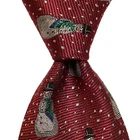 ROBERT TALBOTT Nordstrom Men's Silk Necktie Designer SNOWMAN Burgundy/Gray NWD