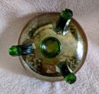 Fenton Lt Green Old Carnival Grape And Cable 6 3/5" Bowl Ball Feet — photo 10