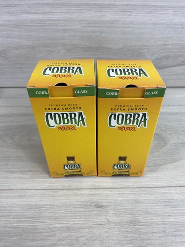 2 X COBRA PINT GLASS Unused Still In Boxes 1/2 Pint.. - Picture 7 of 7