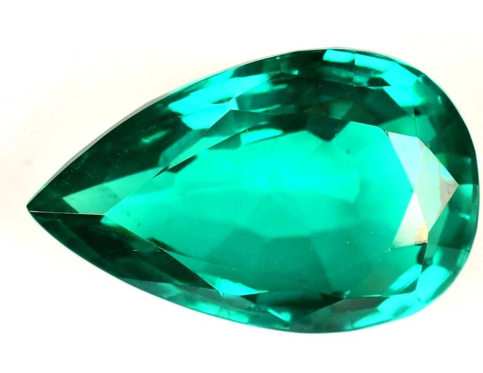 Parte superior tratada verde esmeralda colombiana 56,35 CT certificado recién cortado AAA+ piedras preciosas Foto 2 de 4