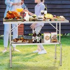 48 x 24 Inch Folding Commercial Prep Table Stainless Steel with Undershelf New