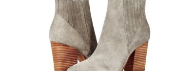 Marc Fisher Women's Sz 8.5M Beige Alva Pointed Toe Block Heel Ankle Booties