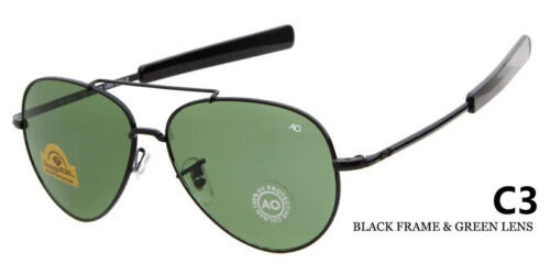 Metall Pilot Vintage Sonnenbrille Herren Glas Linse American Optical Autofahrerbrille - Bild 21 von 21