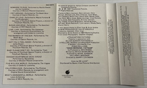 Good Morning Vietnam Cassette Motion Picture Soundtrack Tape RMC 53272 A&M 1987 - Picture 21 of 24