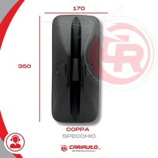 Specchio Retrovisore Coppa NERA UNIVERSALE IVECO GAMMA Z DUCATO T. DAILY 350X170
