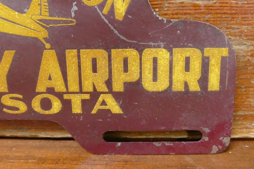 RARE 1940s Original University of Minnesota Airport License Plate Topper Sign - Picture 4 of 12