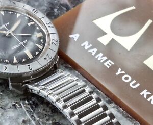 Brick-link-straight-end-NOS-Bulova-watchband-for-Accutron-Snorkel-or-dress-watch