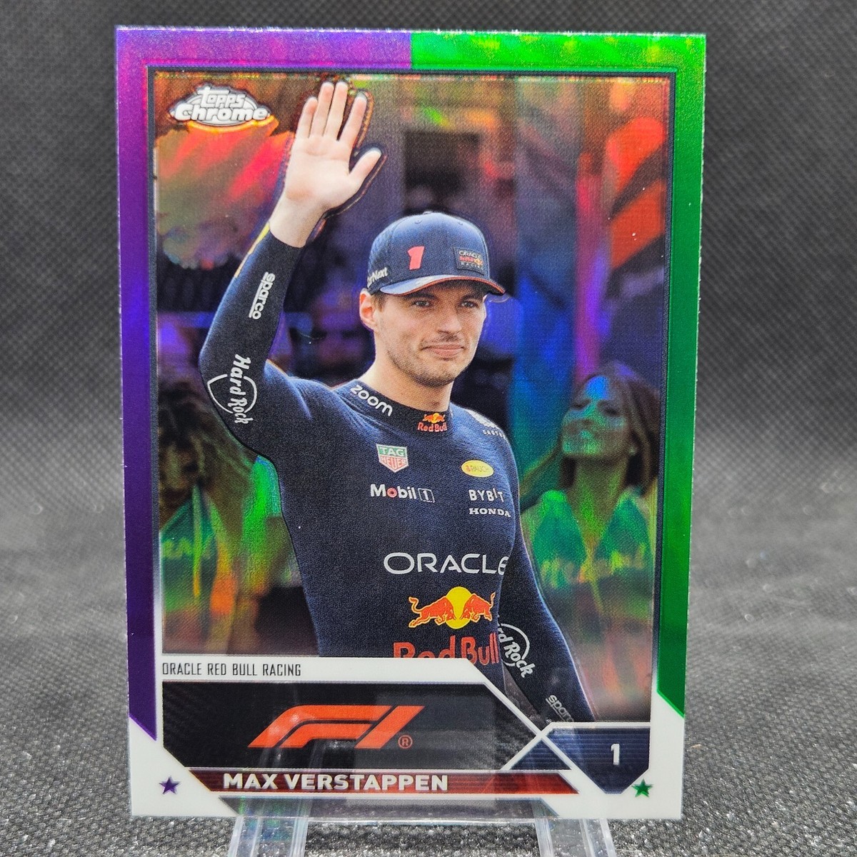 Max Verstappen 2023 Topps Formula 1 F1 Chrome Purple Green Max Verstappen 2023 Topps Formula 1 F1 Chrome Purple Green
