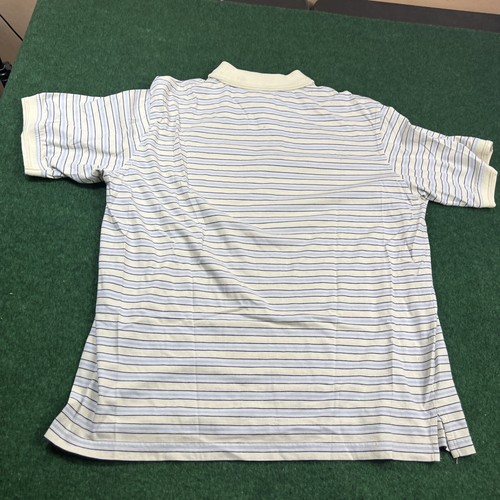 Vintage 90’s Windham Pointe Men's Golf Polo Shirt Size XL Striped Yellow Blue - Picture 8 of 8