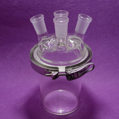 Lab Separately Reactor Cylinder Flask with The Easy Open clamp Four Necks - Picture 3 of 4