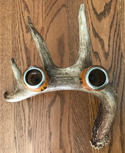 SPECTACULAR Natural DEER HORN Antler CANDELABRA 2 Candle Holder CENTERPIECE!!! - Picture 9 of 12