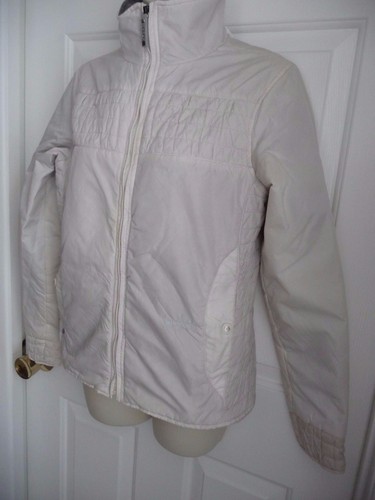 Burton M Jacket Cream White Full Zip Lightweight Maps Compass Lining Pattern - Picture 4 of 9