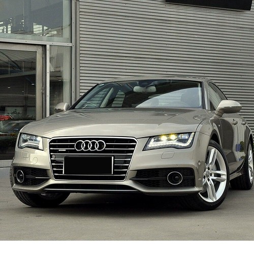 Black Front Bumper Lower Fog Light Grille Cover for Audi A7 S-Line S7 2012-2015 - Bild 6 von 7