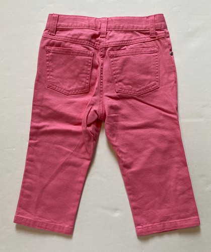 NWOT Gymboree Pretty Preppy 5 5T Pink Denim Capri Snap Hem Jeans Pants - Picture 2 of 2